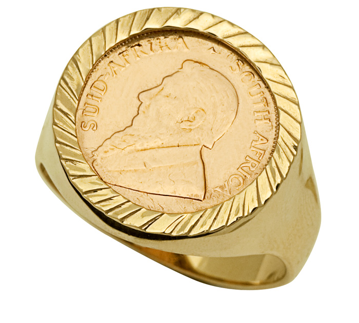 9ct Gold Round Gents Peso Coin Ring | vlr.eng.br